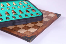 Load image into Gallery viewer, Timeless Chess Pieces on Burl Wood Board
