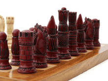 Load image into Gallery viewer, Victorian Chess Pieces by Berkeley - Cardinal Red
