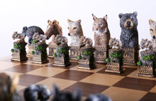 Load image into Gallery viewer, Wild Animals of America Chess Set with Storage Board
