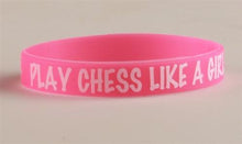Load image into Gallery viewer, Wristband - Play Chess Like A Girl
